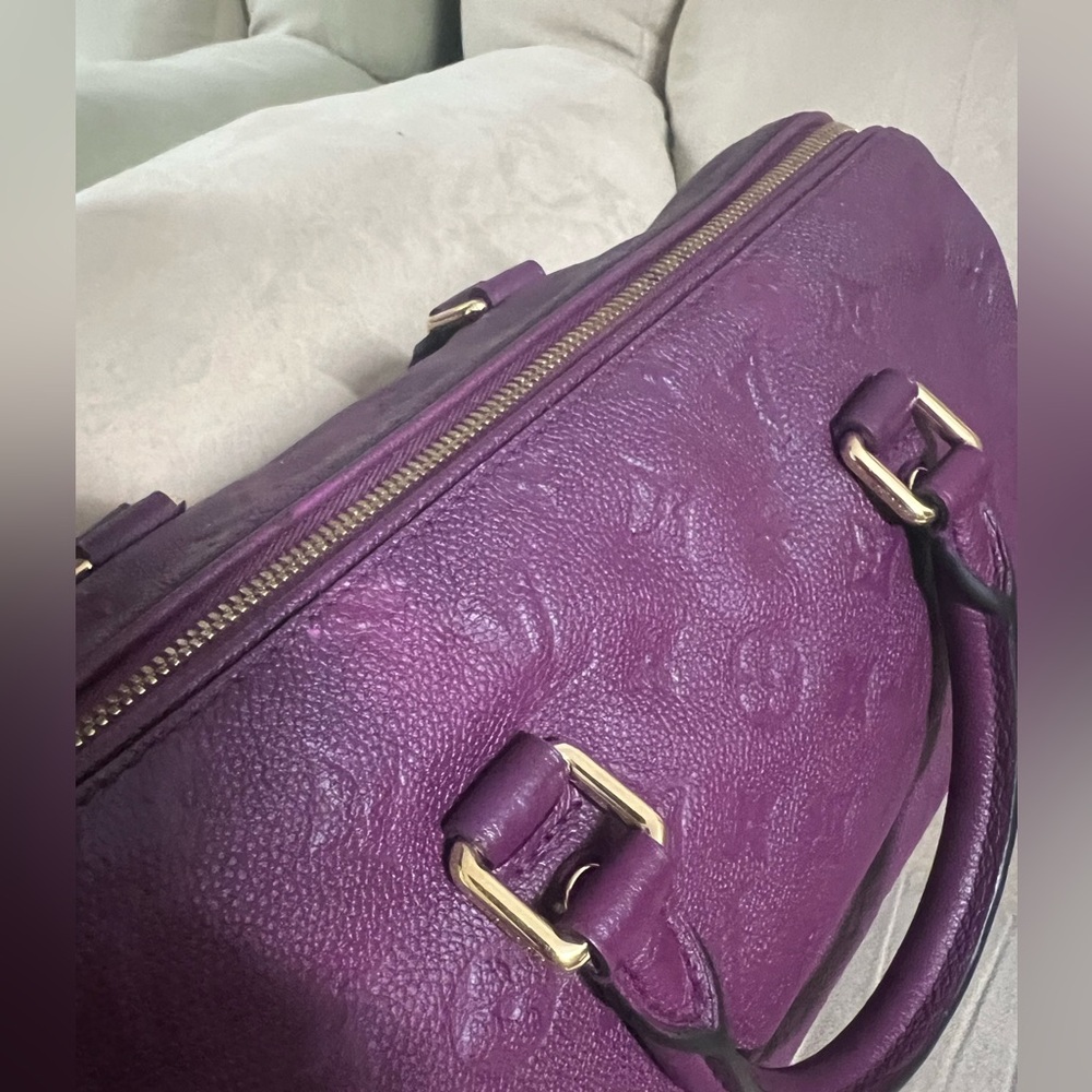 Louis Vuitton amethyst speedy empreinte  30 bag AUTHENTIC - Picture 12 of 15